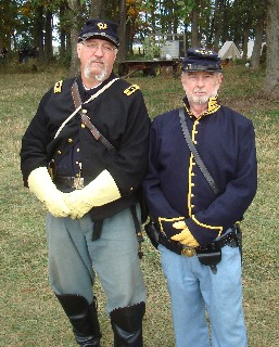 Chaplain Francis Springer with 'great great grandson' Bill Springer
